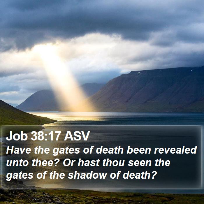 Job 38:17 ASV Bible Study