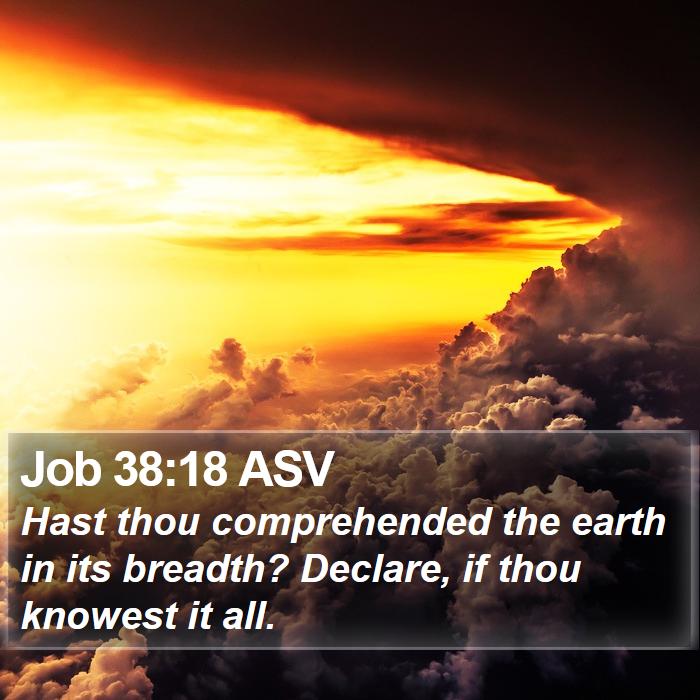 Job 38:18 ASV Bible Study