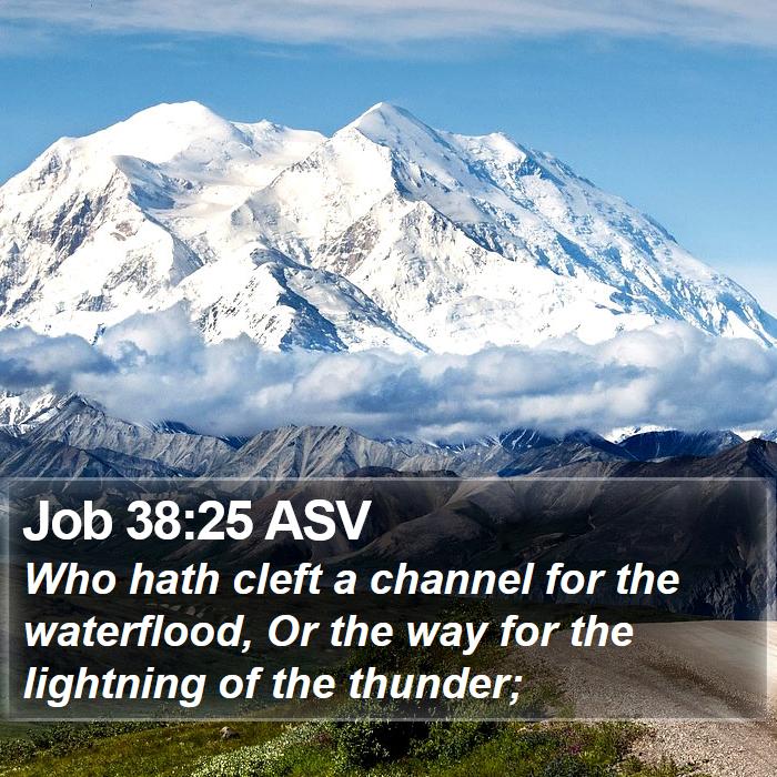 Job 38:25 ASV Bible Study