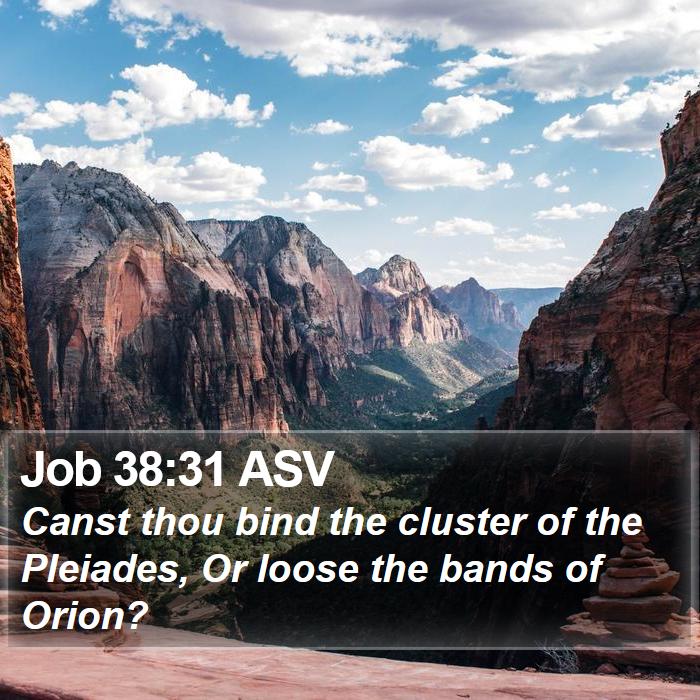 Job 38:31 ASV Bible Study