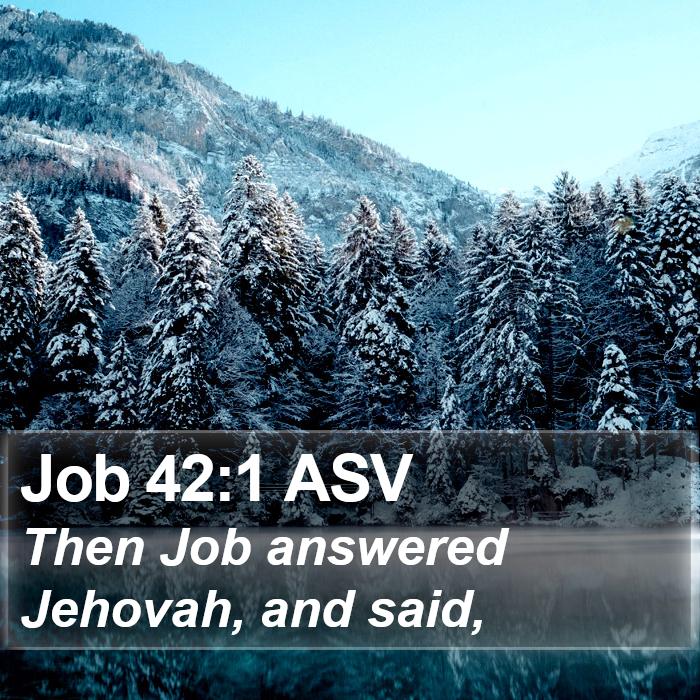 Job 42:1 ASV Bible Study