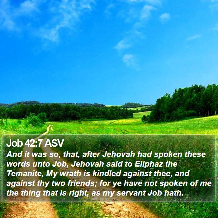 Job 42:7 ASV Bible Study