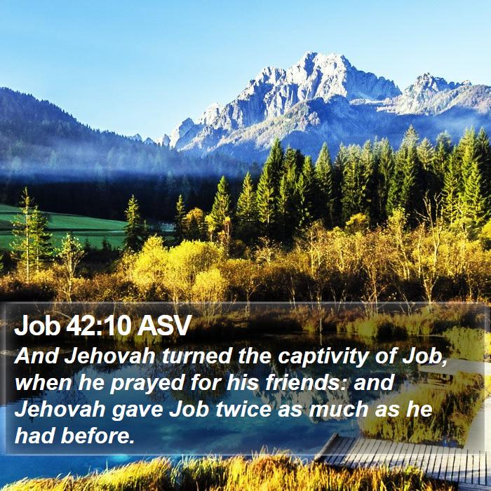 Job 42:10 ASV Bible Study