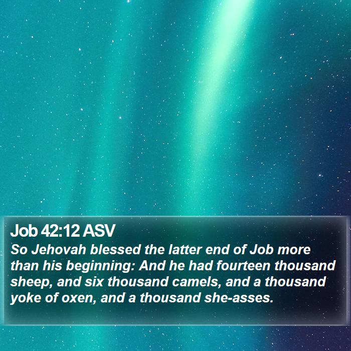 Job 42:12 ASV Bible Study