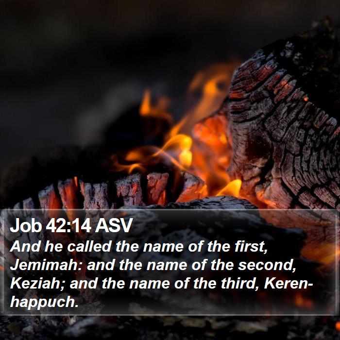 Job 42:14 ASV Bible Study