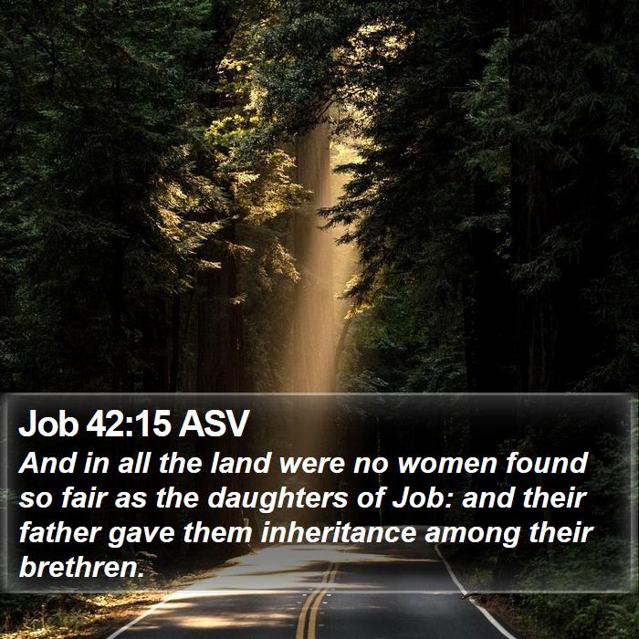 Job 42:15 ASV Bible Study