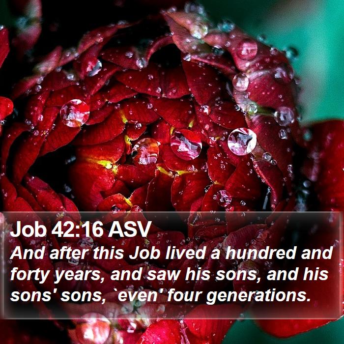 Job 42:16 ASV Bible Study