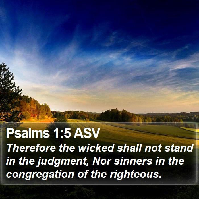 Psalms 1:5 ASV Bible Study