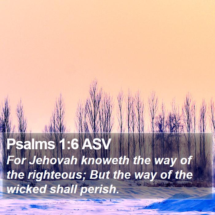 Psalms 1:6 ASV Bible Study