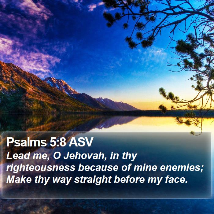 Psalms 5:8 ASV Bible Study