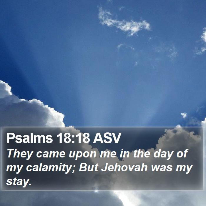 Psalms 18:18 ASV Bible Study