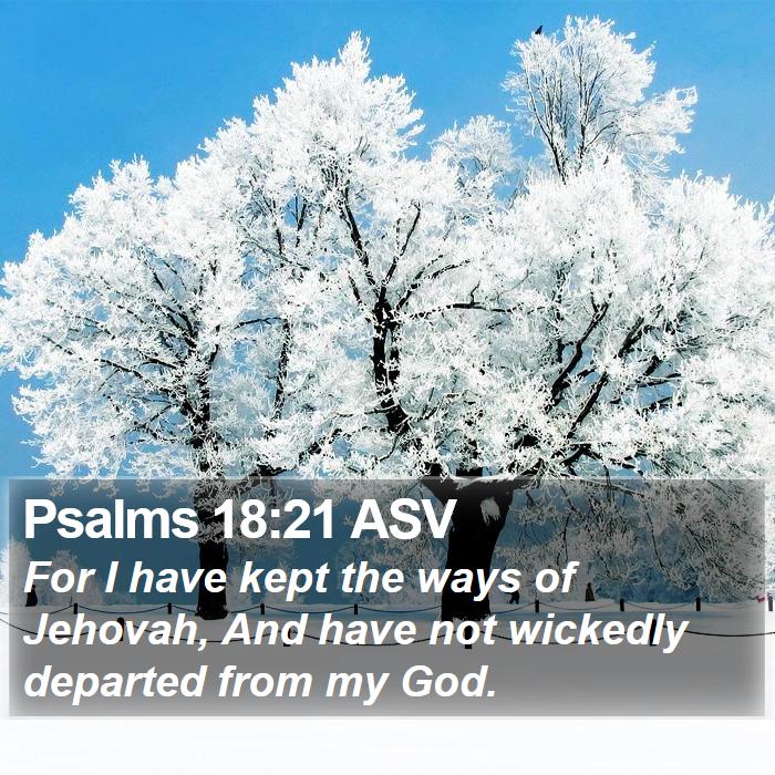 Psalms 18:21 ASV Bible Study