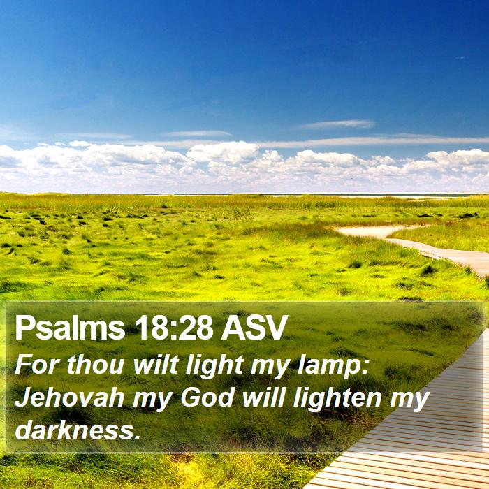 Psalms 18:28 ASV Bible Study