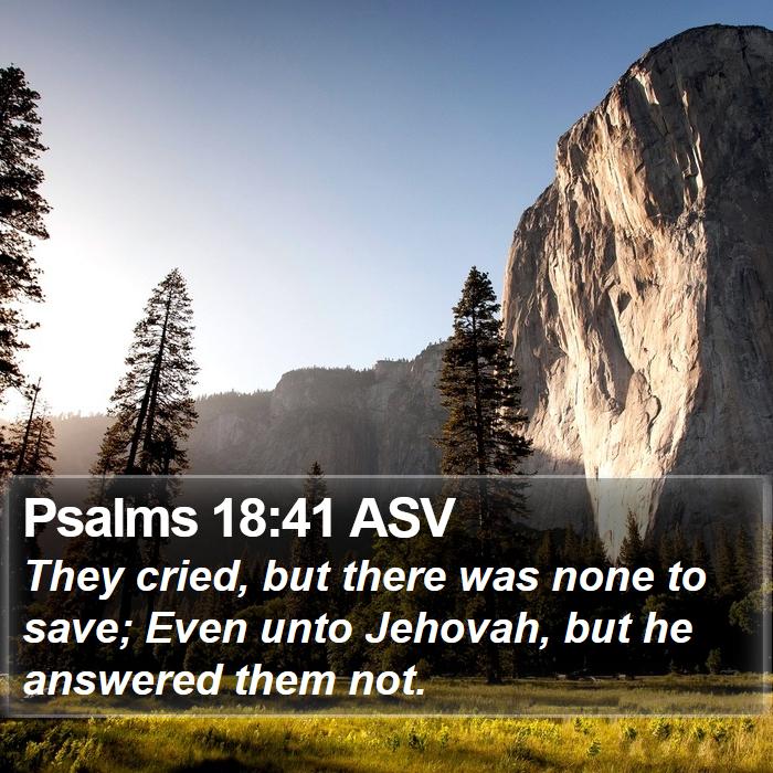 Psalms 18:41 ASV Bible Study