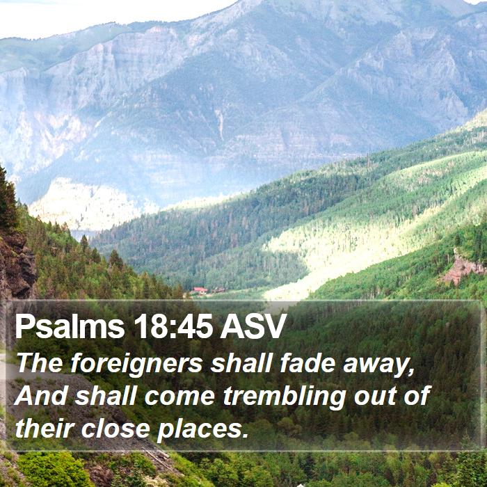 Psalms 18:45 ASV Bible Study