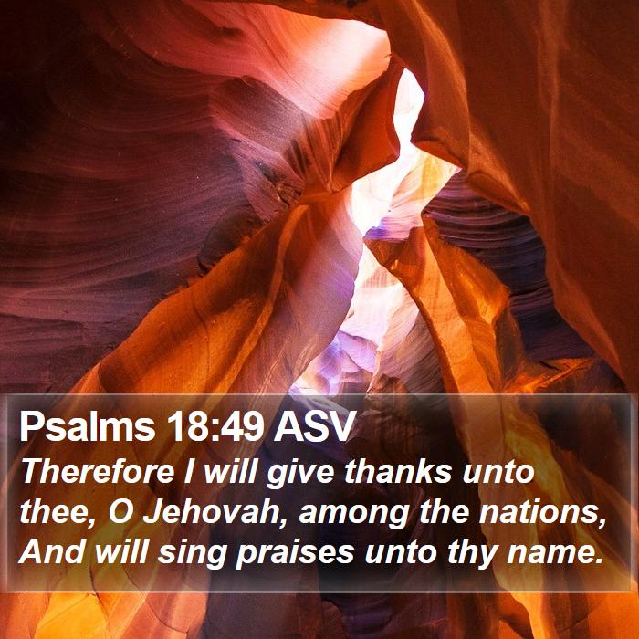 Psalms 18:49 ASV Bible Study