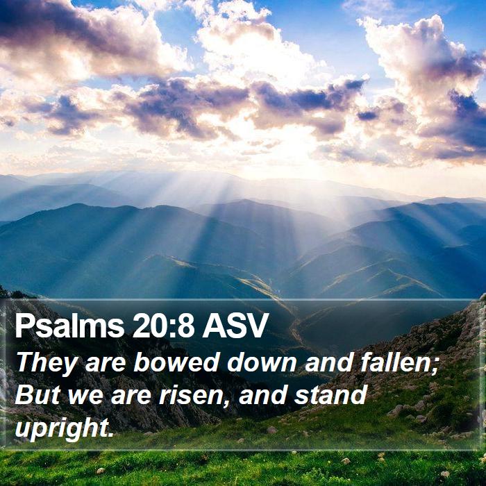 Psalms 20:8 ASV Bible Study