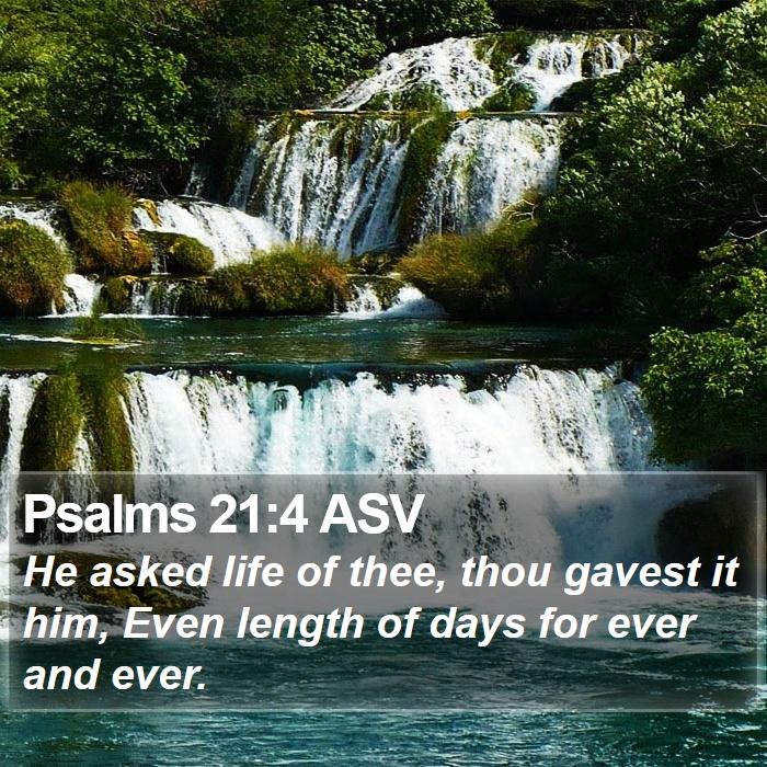 Psalms 21:4 ASV Bible Study