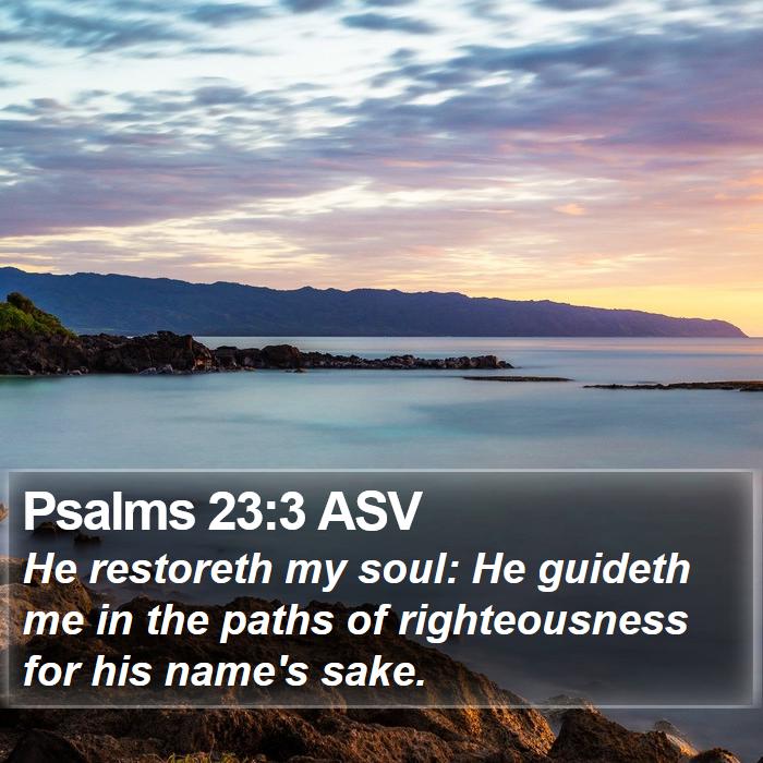 Psalms 23:3 ASV Bible Study