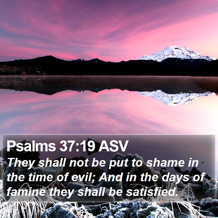 Psalms 37:19 ASV Bible Study