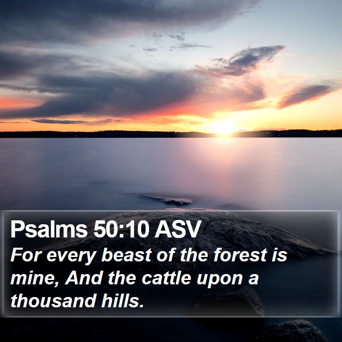 Psalms 50:10 ASV Bible Study