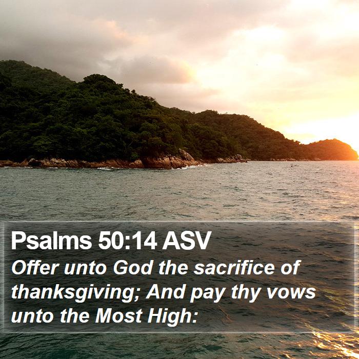 Psalms 50:14 ASV Bible Study