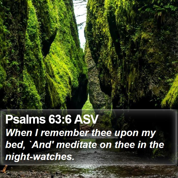 Psalms 63:6 ASV Bible Study