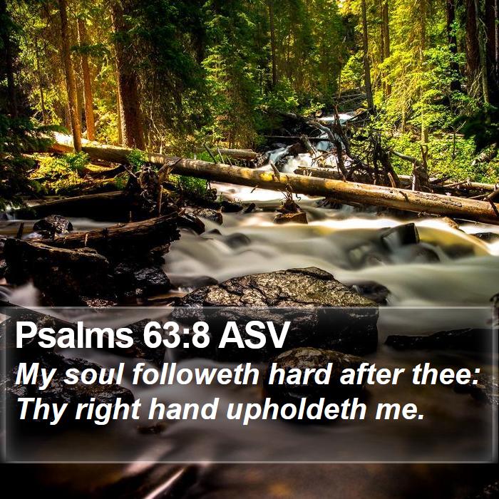 Psalms 63:8 ASV Bible Study