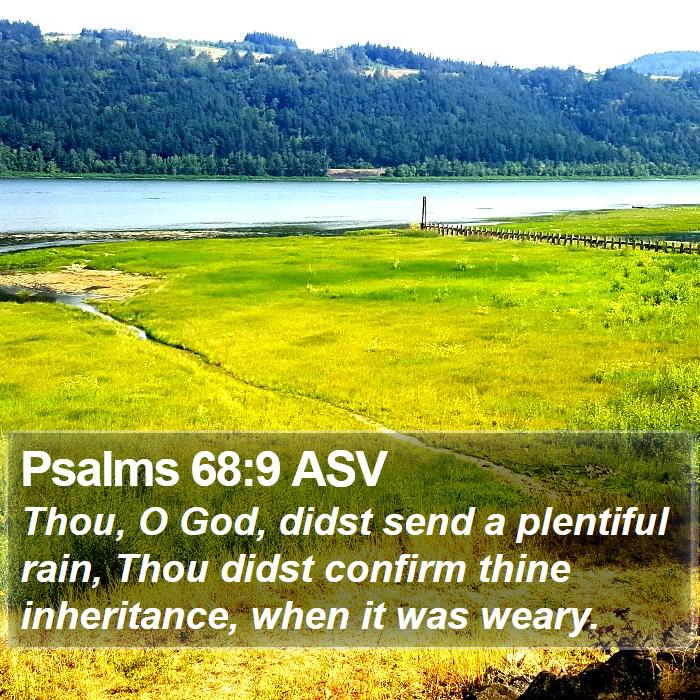 Psalms 68:9 ASV Bible Study