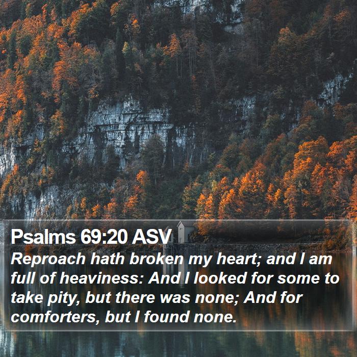 Psalms 69:20 ASV Bible Study