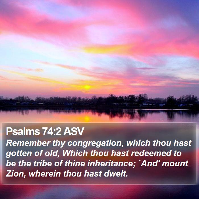 Psalms 74:2 ASV Bible Study