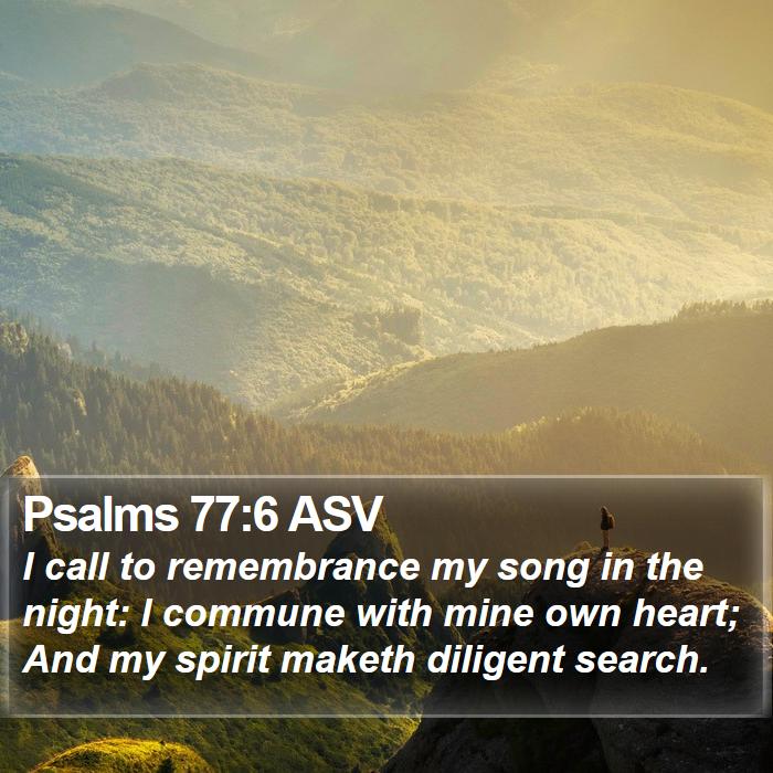 Psalms 77:6 ASV Bible Study