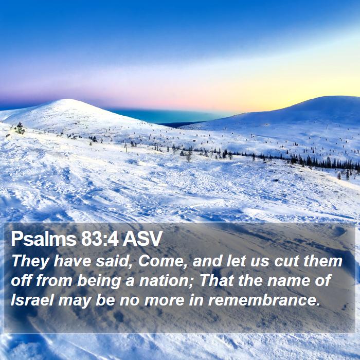 Psalms 83:4 ASV Bible Study