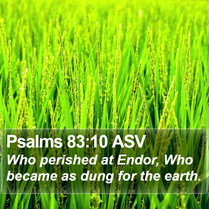 Psalms 83:10 ASV Bible Study