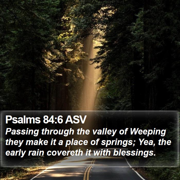 Psalms 84:6 ASV Bible Study