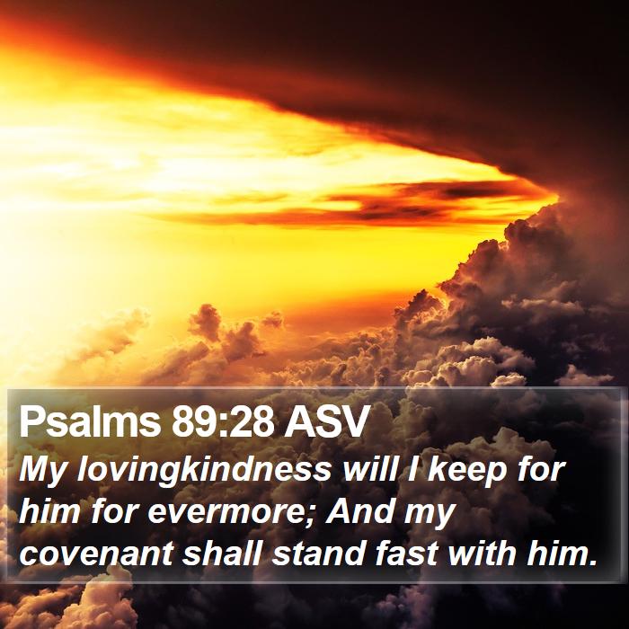 Psalms 89:28 ASV Bible Study