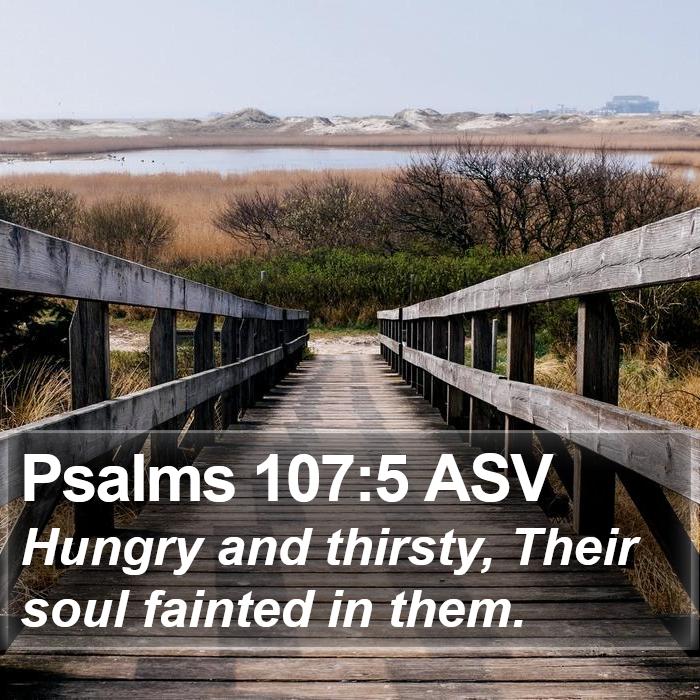 Psalms 107:5 ASV Bible Study