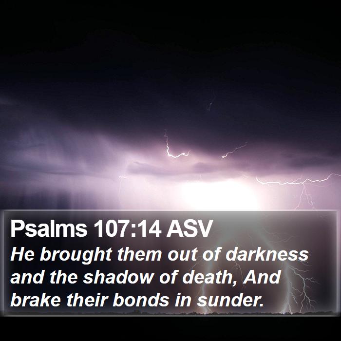 Psalms 107:14 ASV Bible Study