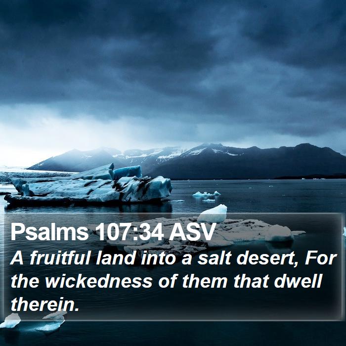 Psalms 107:34 ASV Bible Study