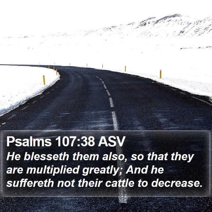 Psalms 107:38 ASV Bible Study