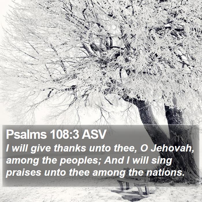 Psalms 108:3 ASV Bible Study