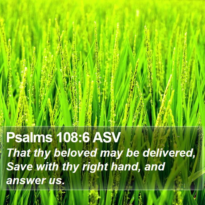 Psalms 108:6 ASV Bible Study