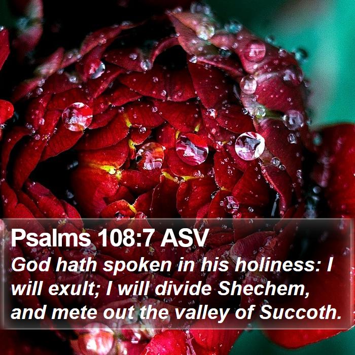 Psalms 108:7 ASV Bible Study