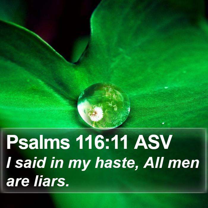 Psalms 116:11 ASV Bible Study