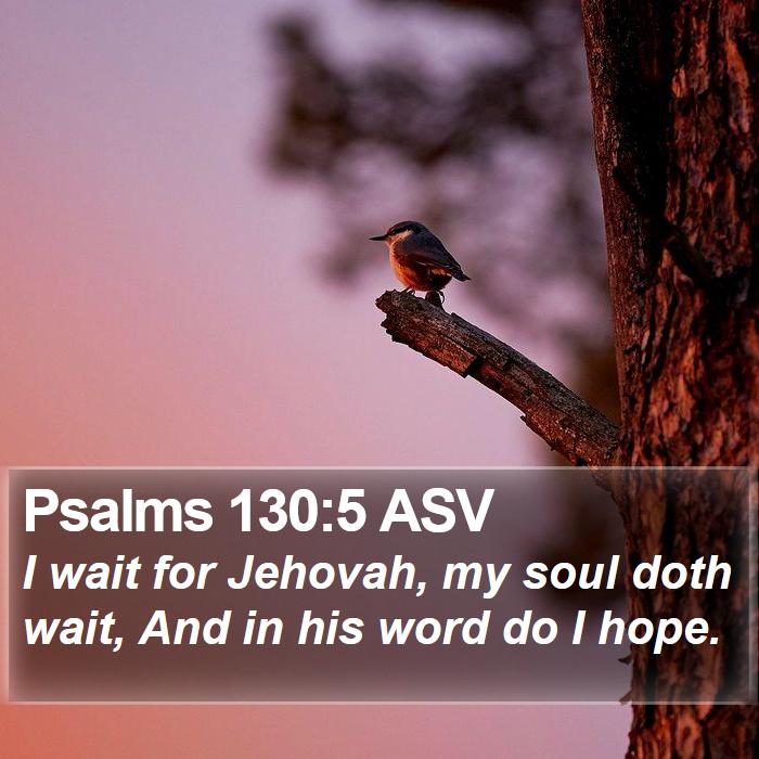 Psalms 130:5 ASV Bible Study