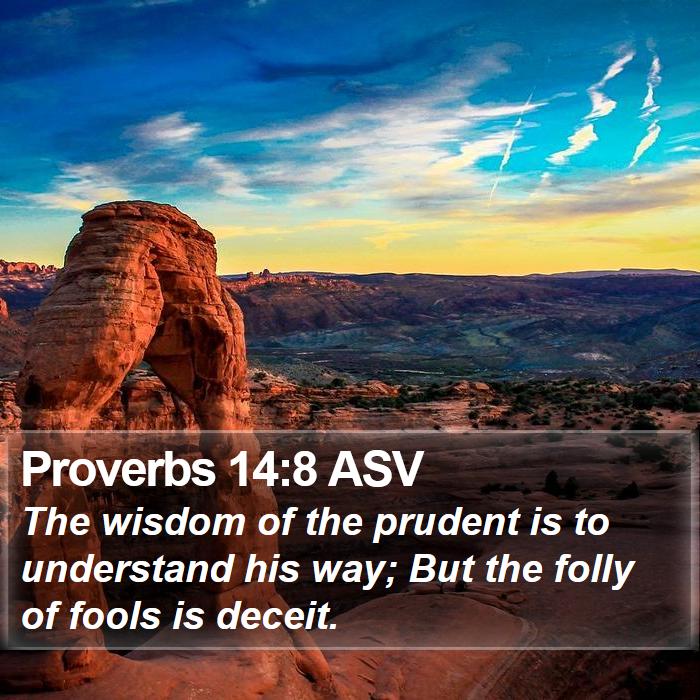 Proverbs 14:8 ASV Bible Study