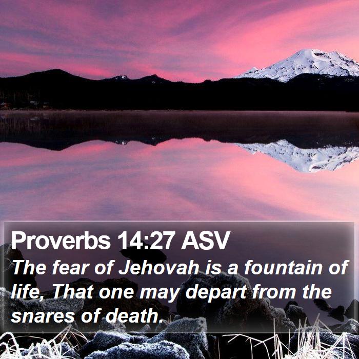 Proverbs 14:27 ASV Bible Study