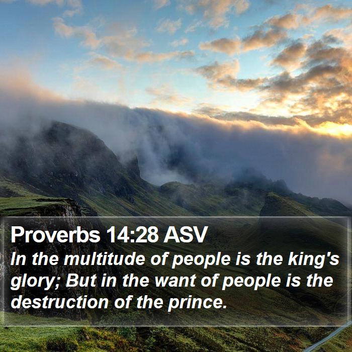 Proverbs 14:28 ASV Bible Study