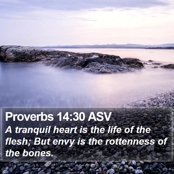 Proverbs 14:30 ASV Bible Study