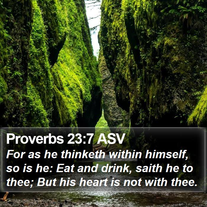 Proverbs 23:7 ASV Bible Study